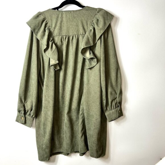 Entro green button up dress women’s‎ size 1X - Picture 7 of 8